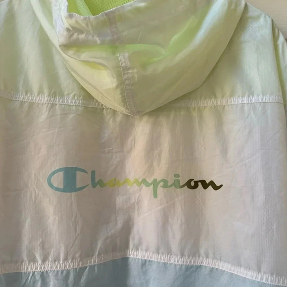 Champion Stadium Color Block Windbreaker Hooded Jacket Women’s size medium - Picture 4 of 11